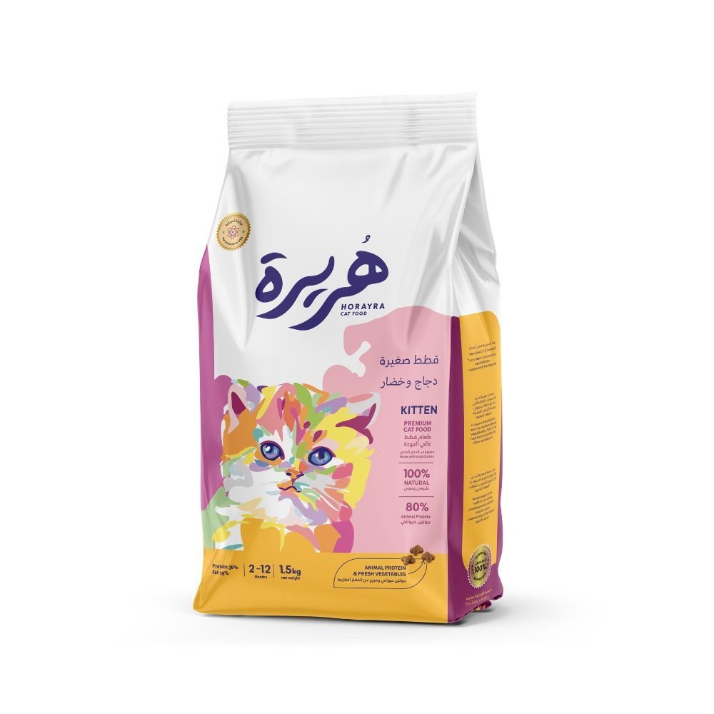 هريرة طعام جاف للقطط الصغيرة بالدجاج 1.5 كجم