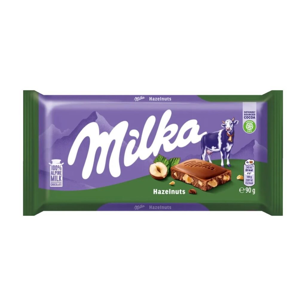 ميلكا شوكولاتة حليب بالبندق 90 جم