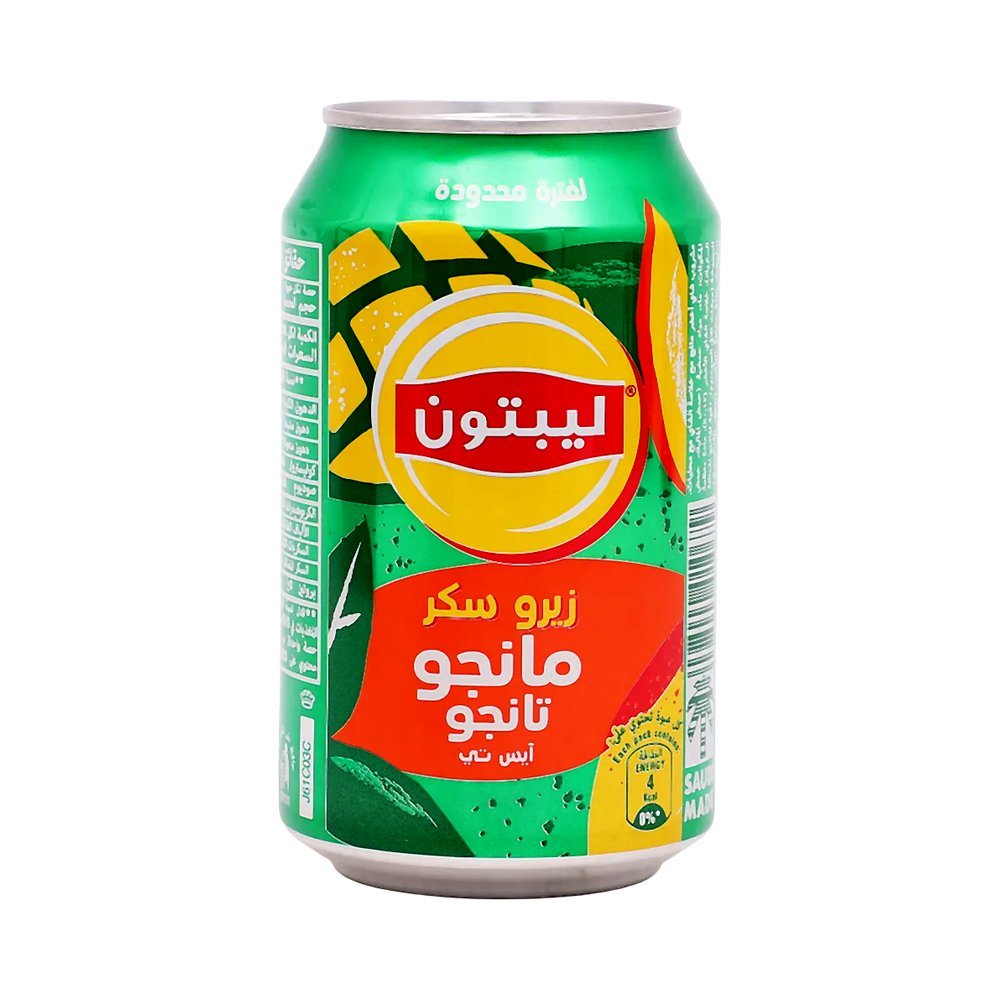 ليبتون شاي مثلج مانجو تانجو بدون سكر 320 مل