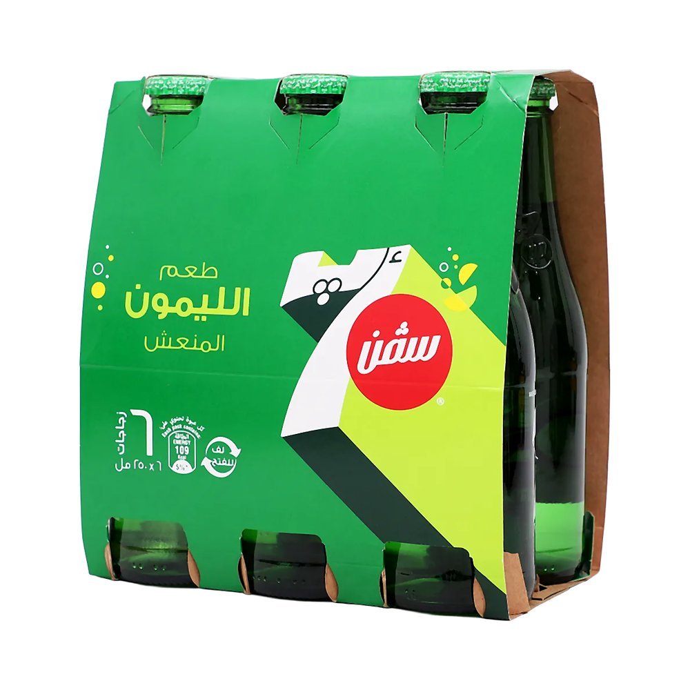 سفن أب مشروب غازي عبوة زجاج متعددة 6×250مل