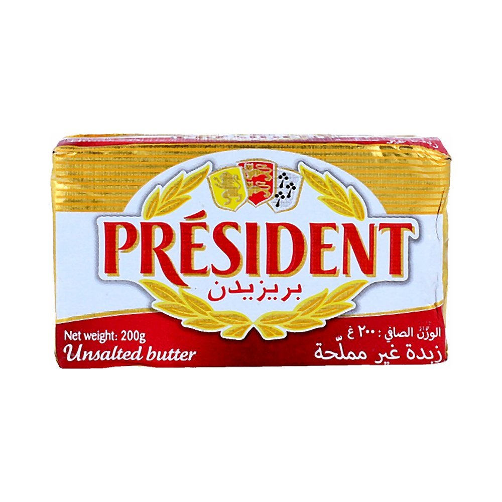 بريزيدنت زبدة غير مملحة 200 جم