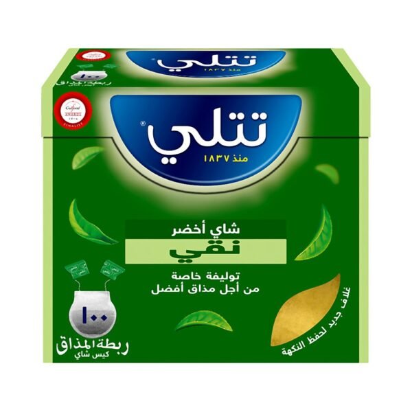 تتلي شاي أخضر نقي 100 كيس
