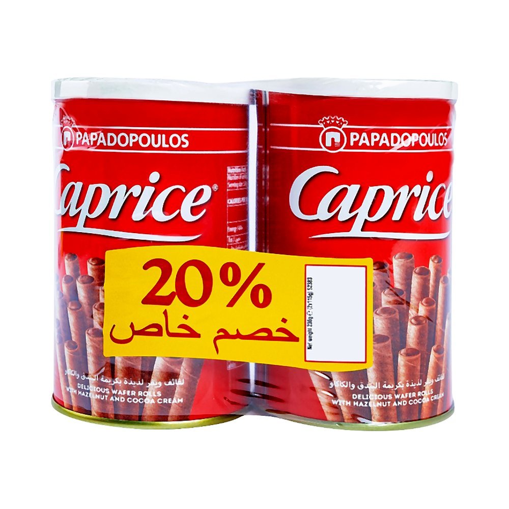 كابريس شوكولا ويفر 20% 2×115 جم