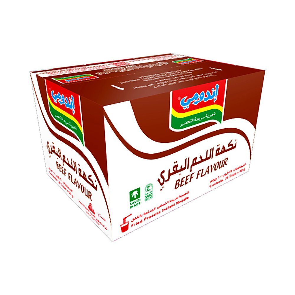 إندومي أكواب شعيرية سريعة التحضير لحم 24×60 جم