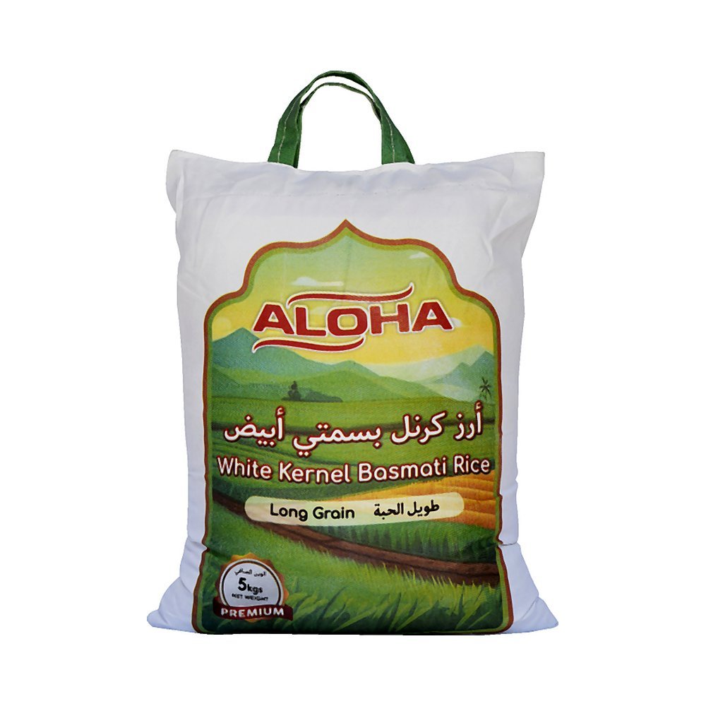 ألوها أرز بسمتي أبيض حبة طويلة 5 كجم