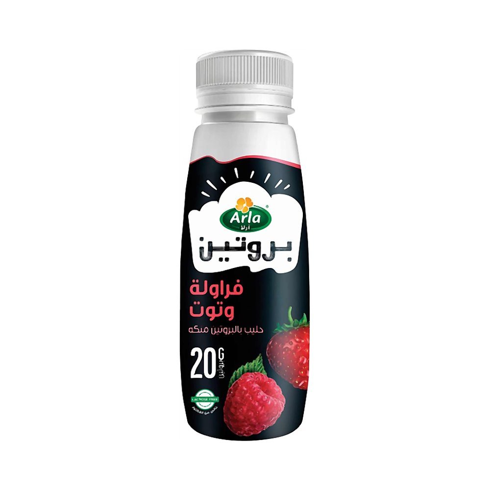 أرلا بروتين حليب بالفراولة والتوت 225 مل