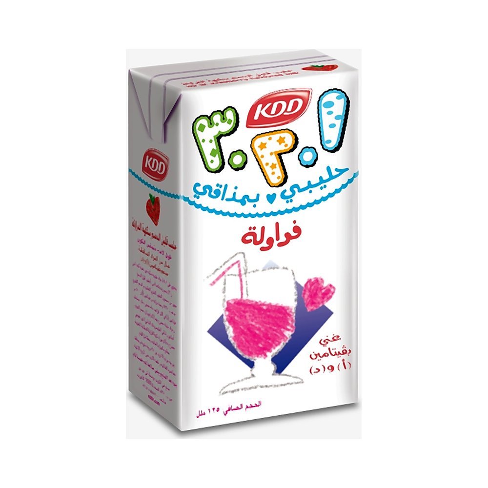 كي دي دي 1 2 3 حليب فراولة 125 مل