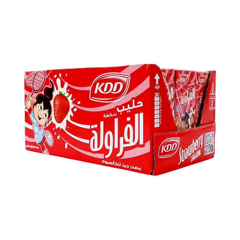 حليب كي دي دي فراولة 18×180 مل