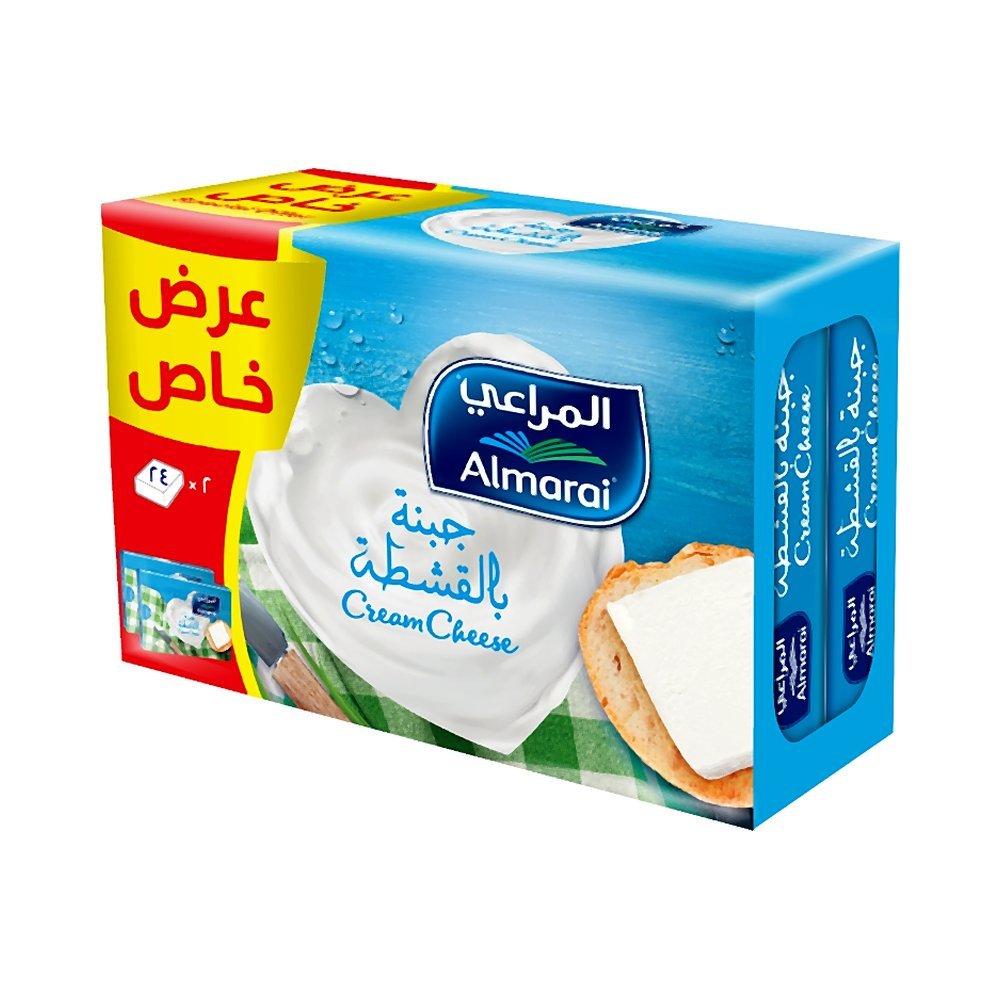 المراعي قطع جبنة بالكريمة 2x432 جرام
