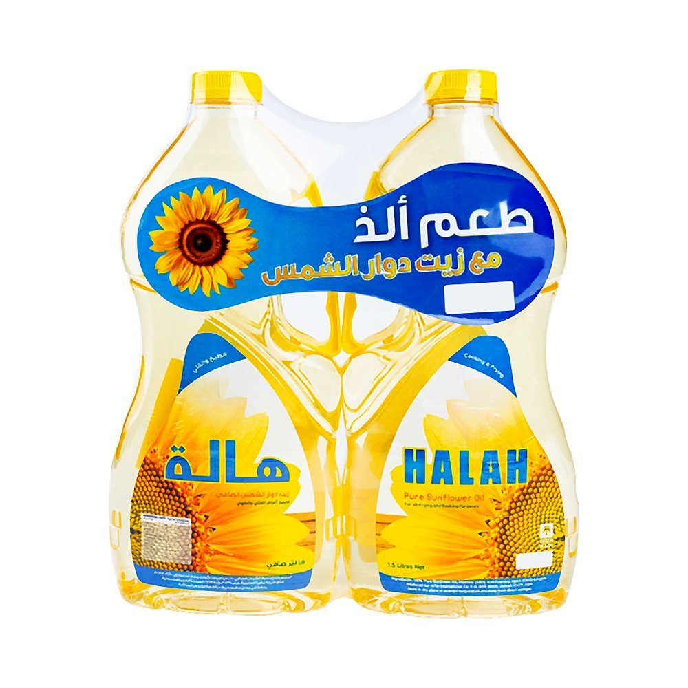 هاله زيت دوار الشمس 2 × 1.5 لتر
