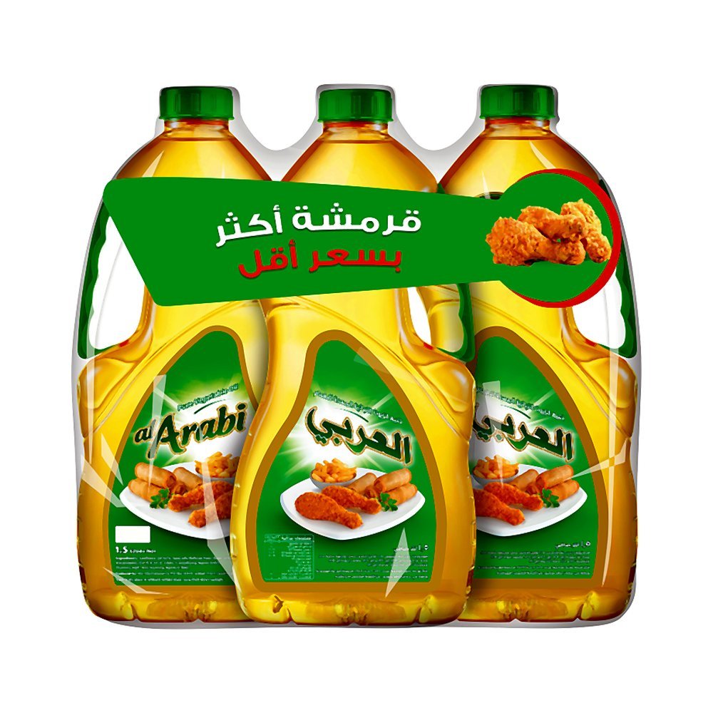 العربي زيت نباتي بلاستيك 3×1.5 لتر