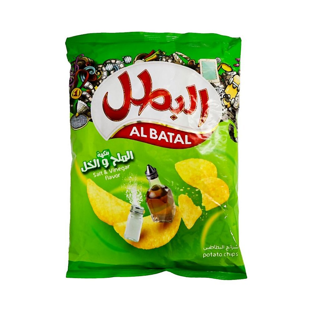 البطل رقائق البطاطس بنكهة الملح والخل ٢٣ جرام