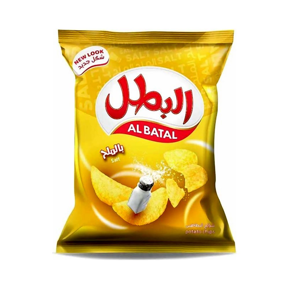 البطل رقائق بطاطس بالملح 23جم