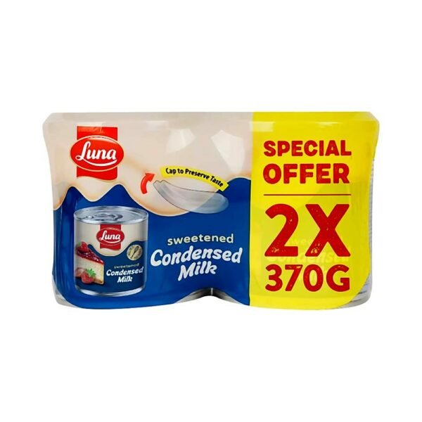 لونا حليب مكثف محلى طقم 2×370 جم
