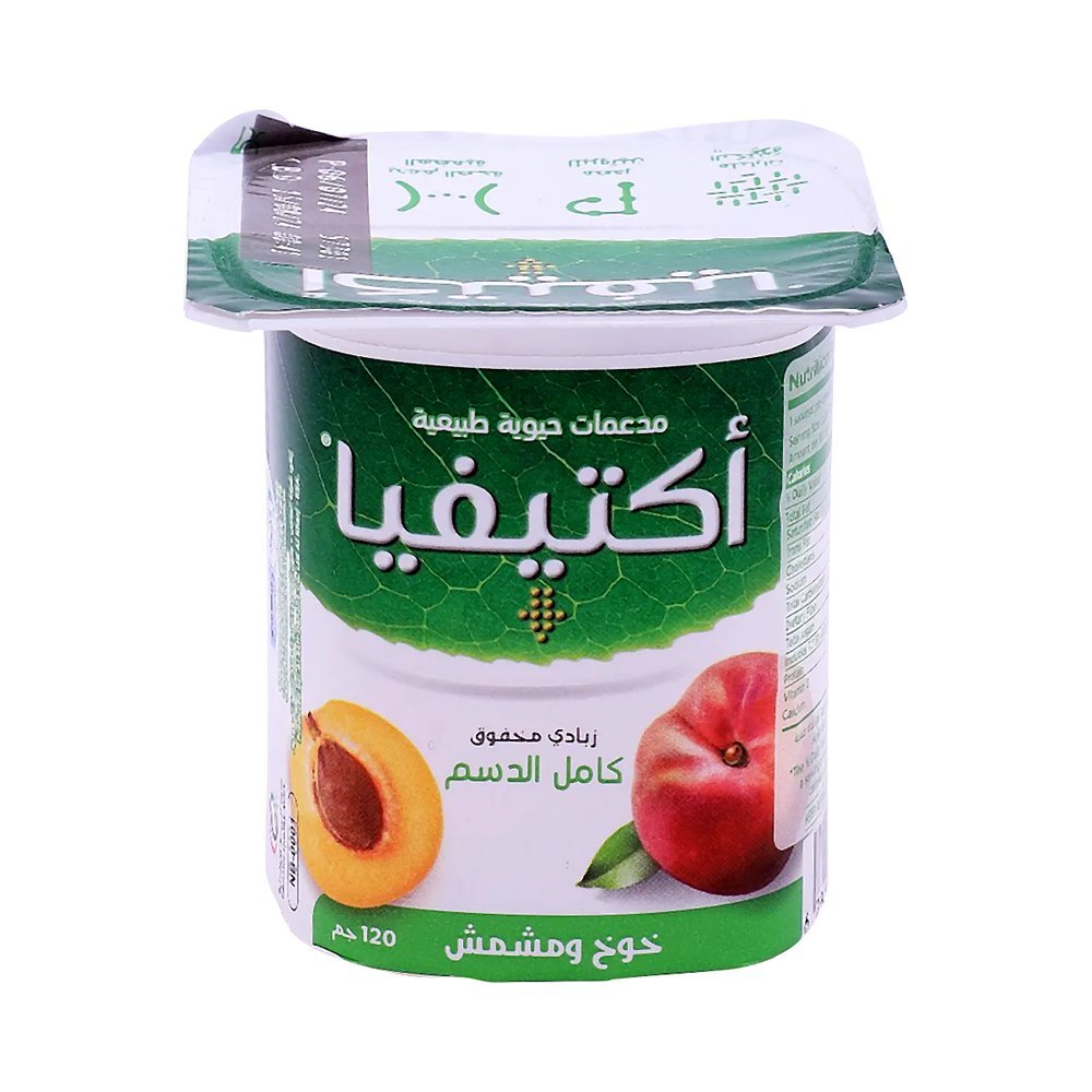 أكتيفيا زبادي خوخ و مشمش 120جرام