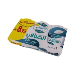 الصافي زبادي طازج كامل الدسم 6×120 جم