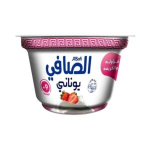 الصافي حلى يوناني بالفراولة والكريمة 150 جم
