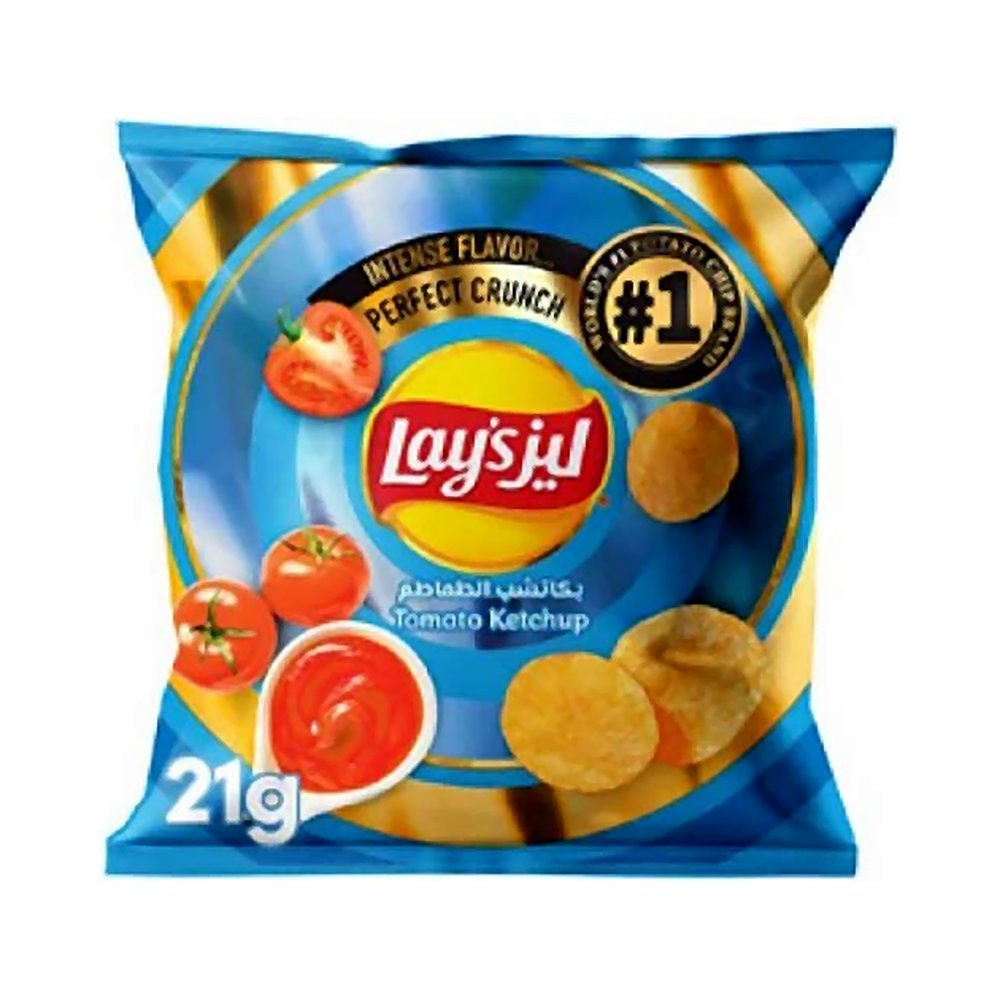ليز رقائق البطاطس، بالكاتشب، 21 غ