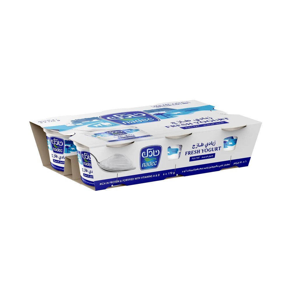 نادك زبادي كامل الدسم عبوة متعددة 170x6 جرام