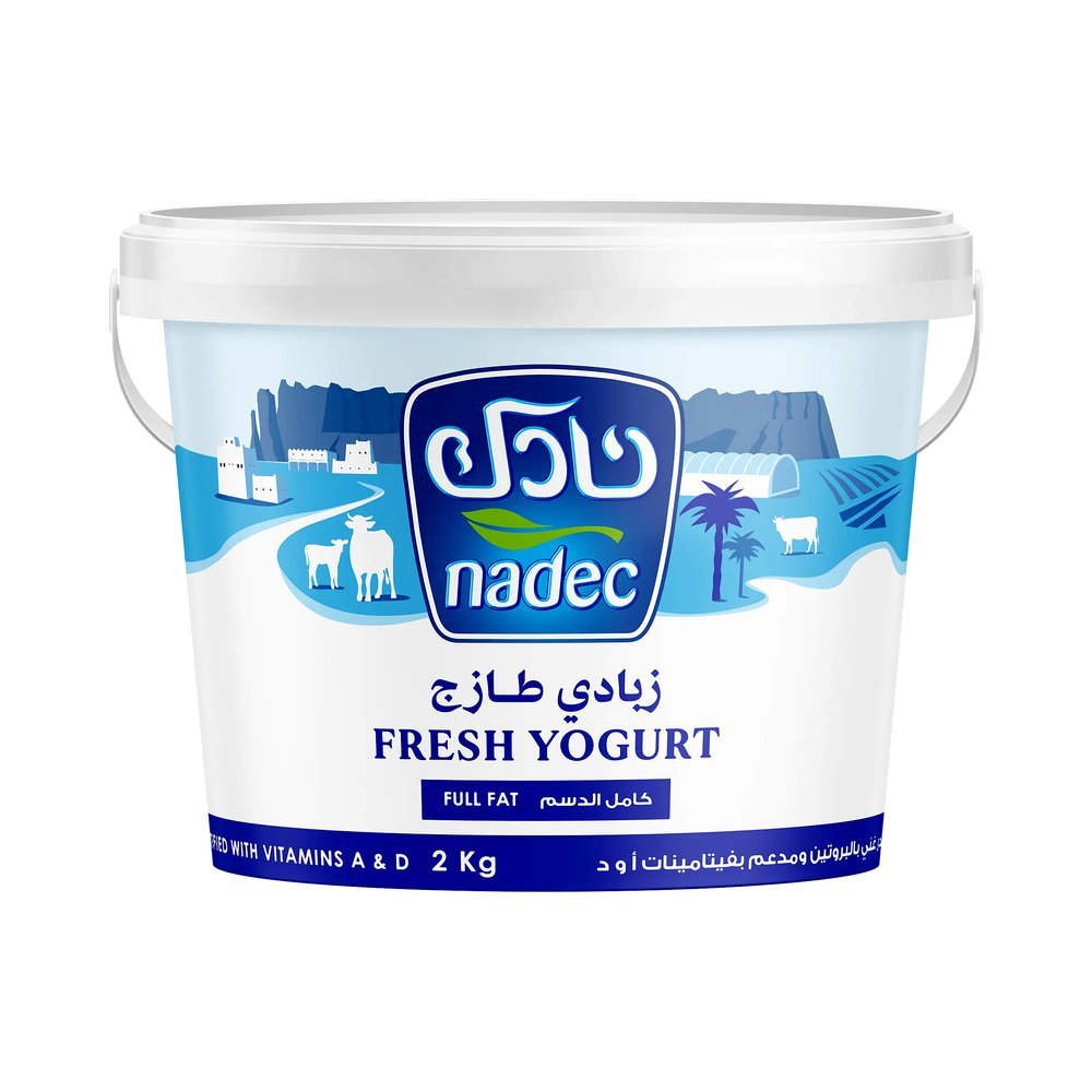 نادك زبادي طازج كامل الدسم 2 كجم