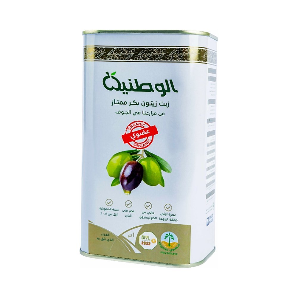 الوطنية زيت زيتون عضوي بكر ممتاز1 لتر