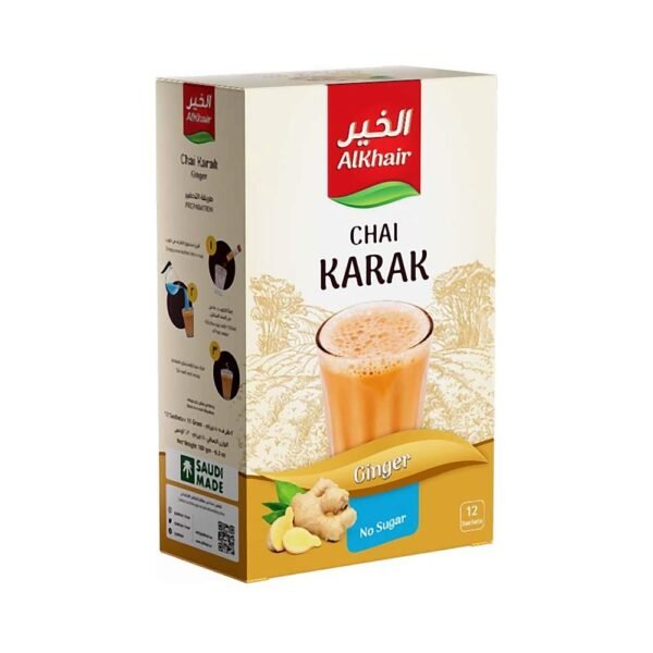 الخير شاي كرك بالزنجبيل بدون سكر 12×15 جم