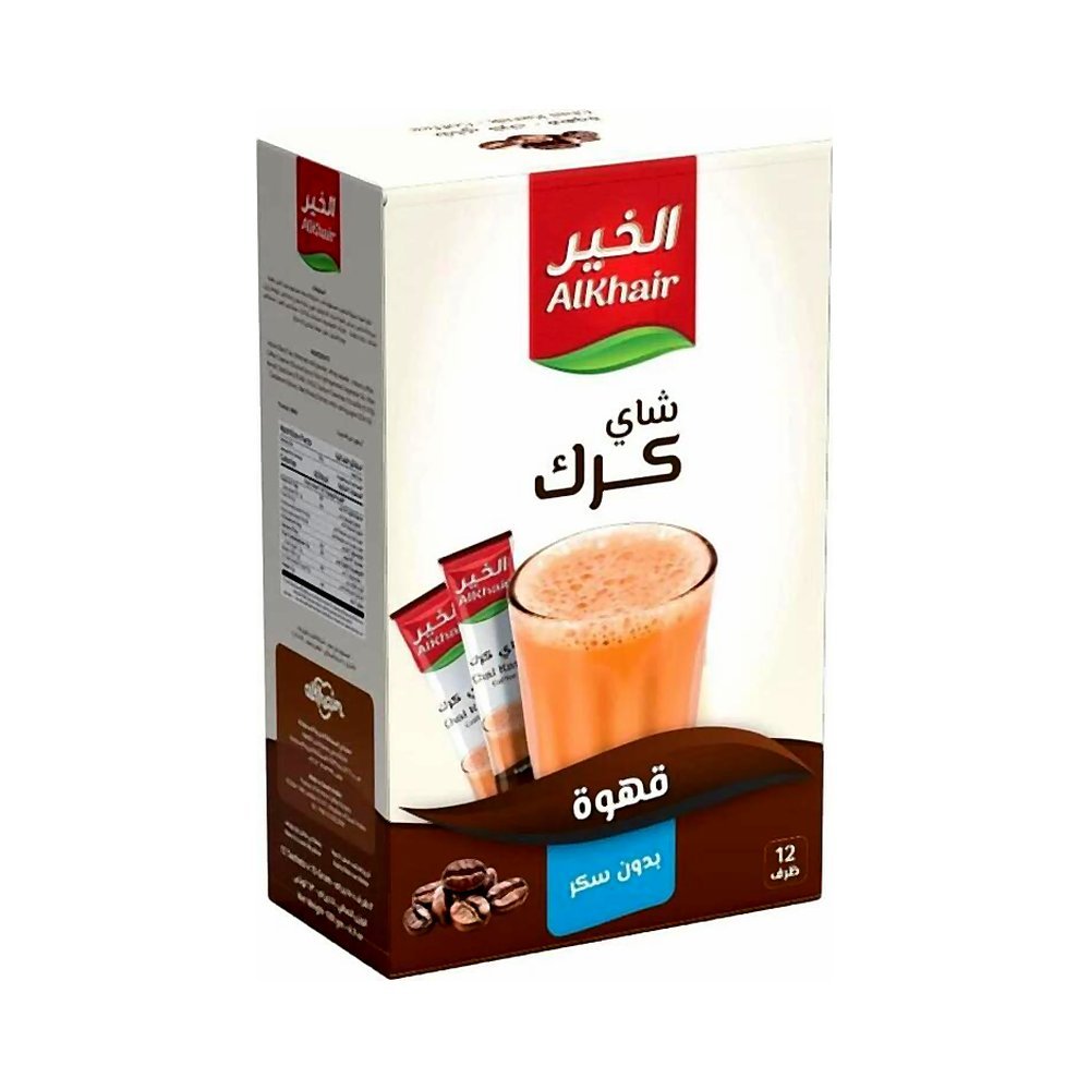 الخير شاي كرك بالقهوة بدون سكر 12×15 جم