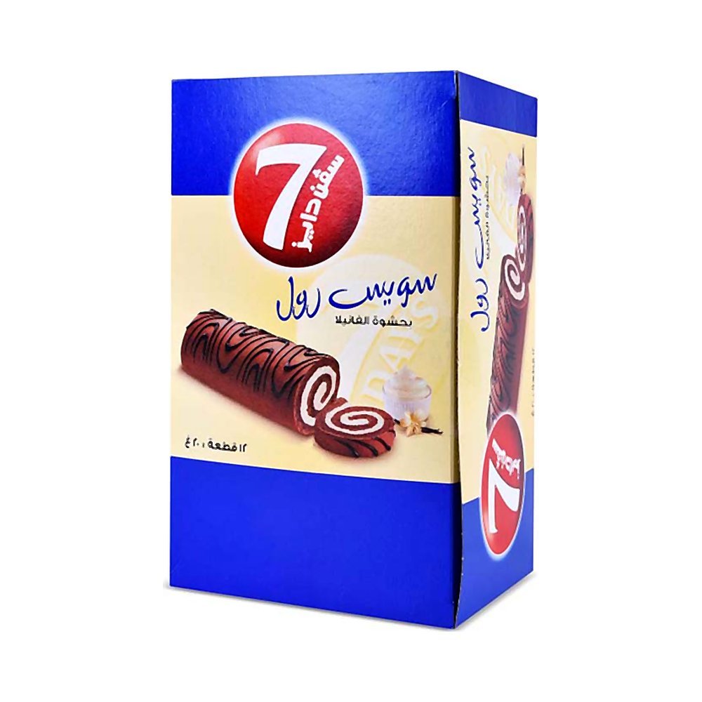 سفن دايز ميني رول فانيليا ١٢×٢٥ غرام