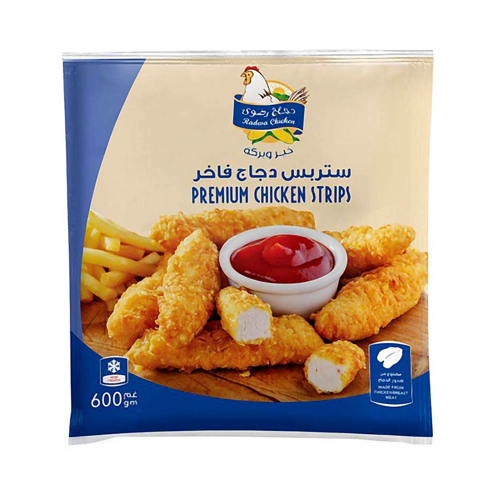 رضوى ستربس دجاج مجمد 600 جم