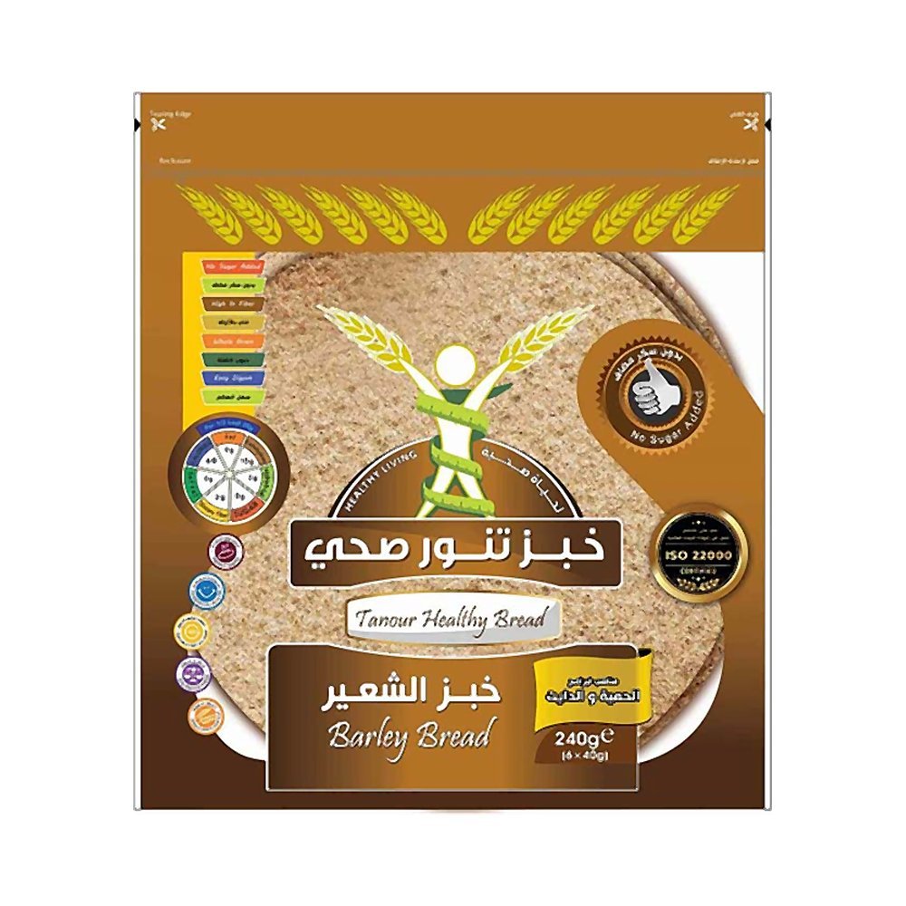 تنور خبز صحي بالشعير 6×40 جم