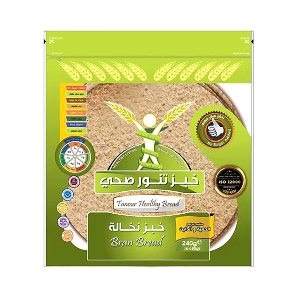 تنور خبز صحي بالنخالة 6×40 جم