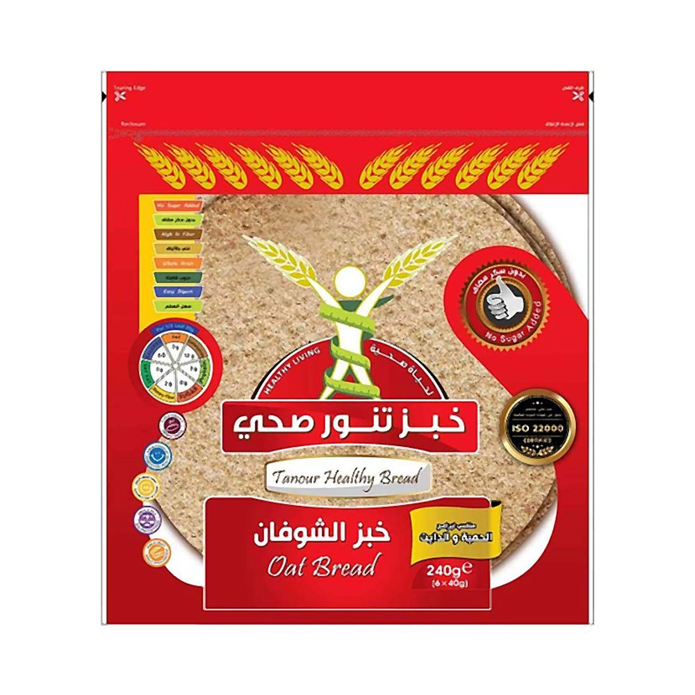 تنور خبز صحي بالشوفان 6×40 جم