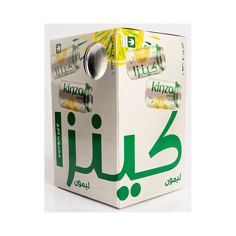 كينزا مشروب غازي بنكهة الليمون زيرو سكر 6×360 مل