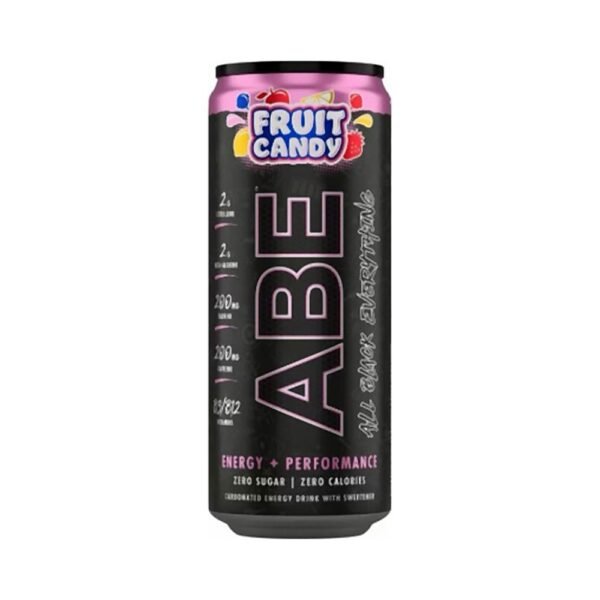ABE مشروب طاقة مع BCAA وفيتاميني B3 وB12 بنكهة حلوى الفواكه 330 مل