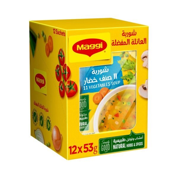 ماجي شوربة 11 نوع خضار 53 جم × 12