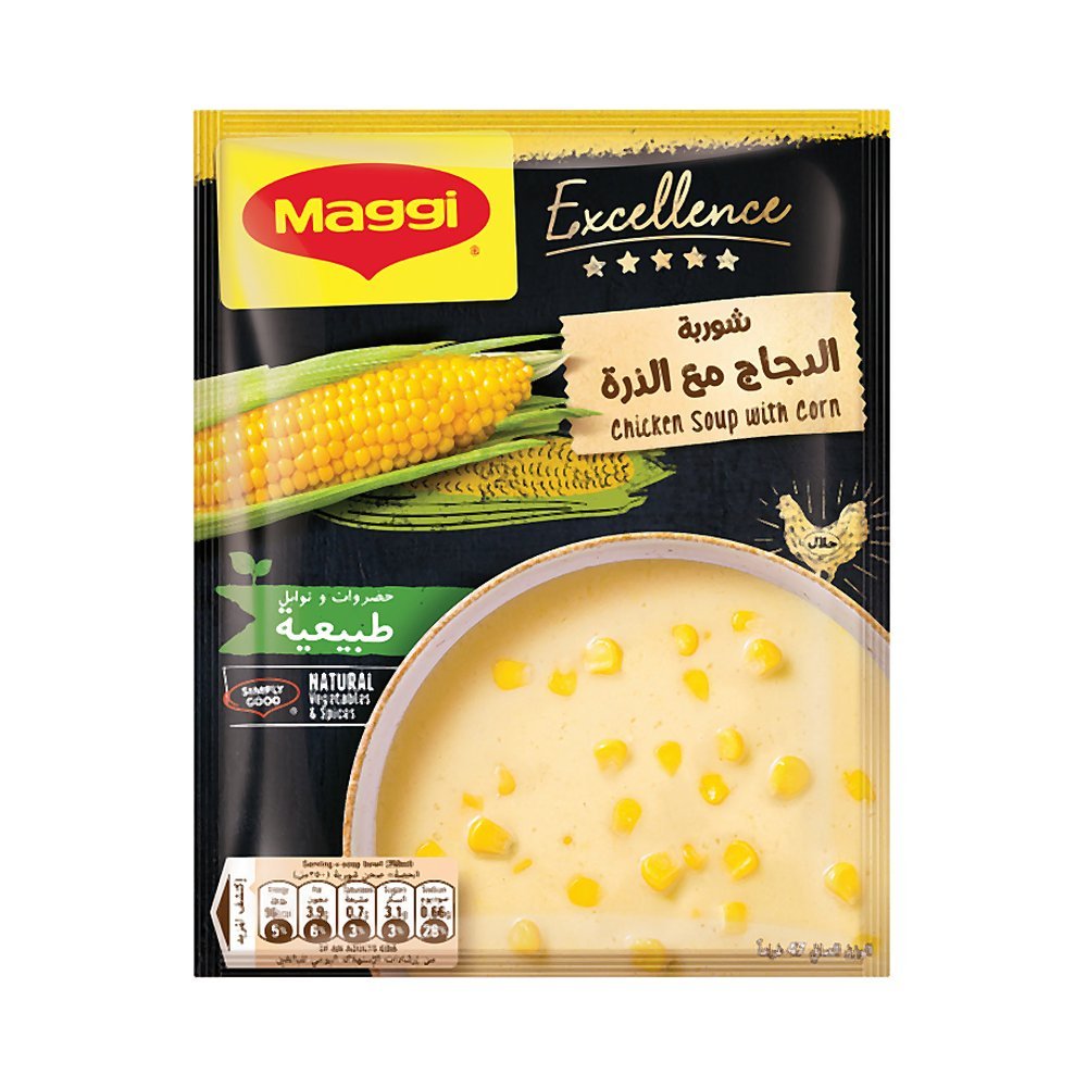 ماجي شوربة دجاج بالذرة الفاخرة 47 جم