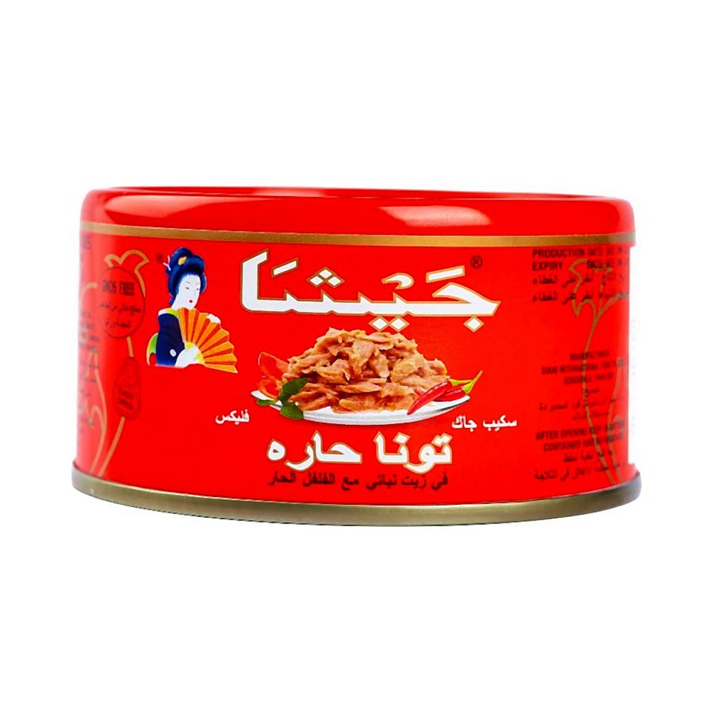 جيشا تونة خفيفة فلakes بالفلفل الحار 170 جم