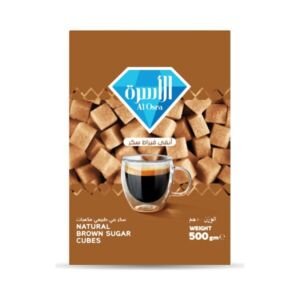 سكر الاسره بني مكعبات 500 جرام