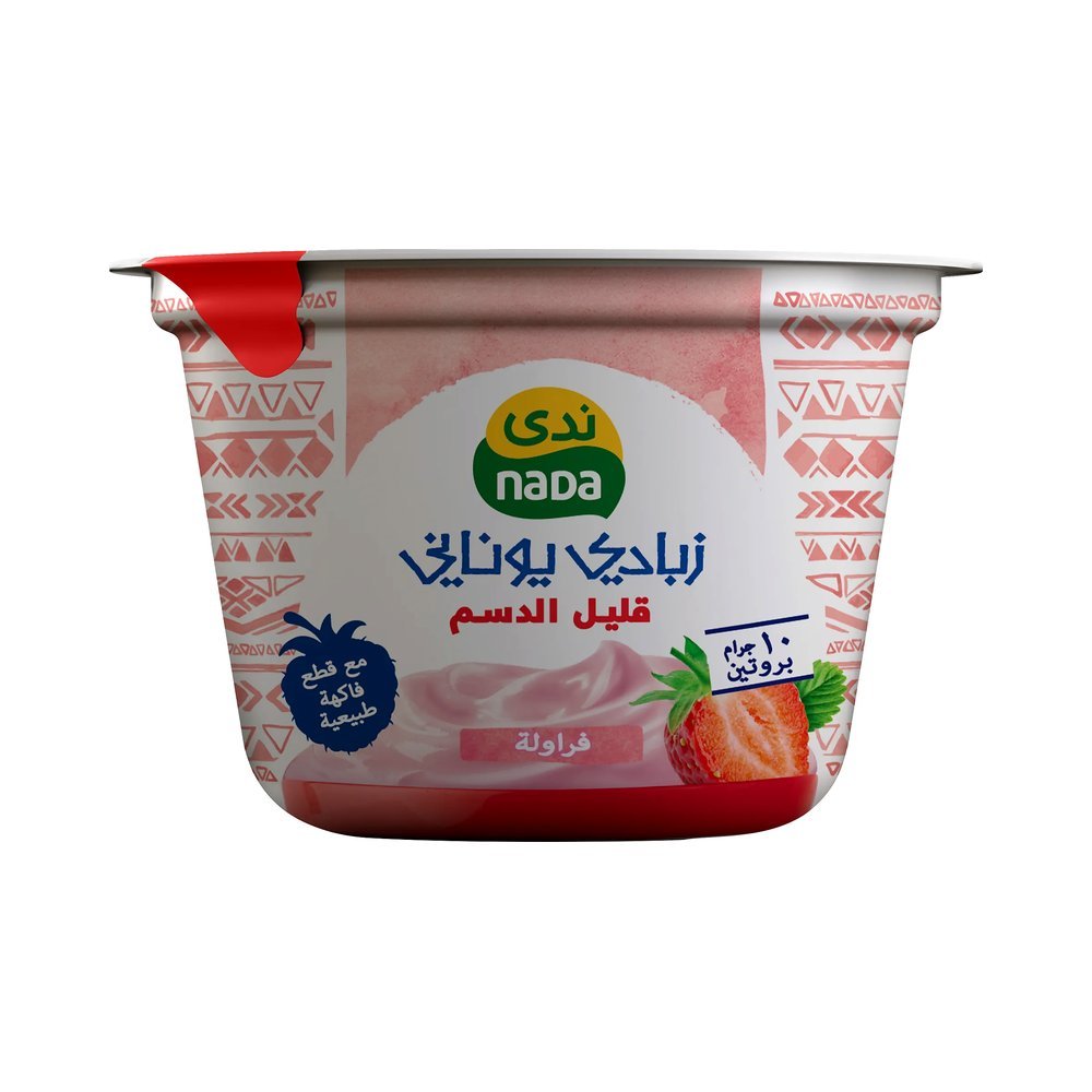 ندى زبادي يوناني قليل الدسم فراولة 160جم