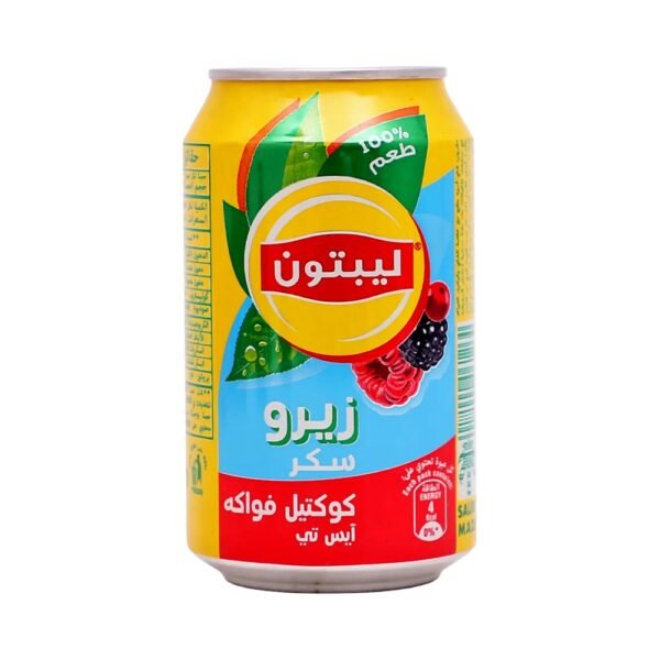 ليبتون أيس تي زيرو سكر بنكهة الفواكه الحمراء 320 مل