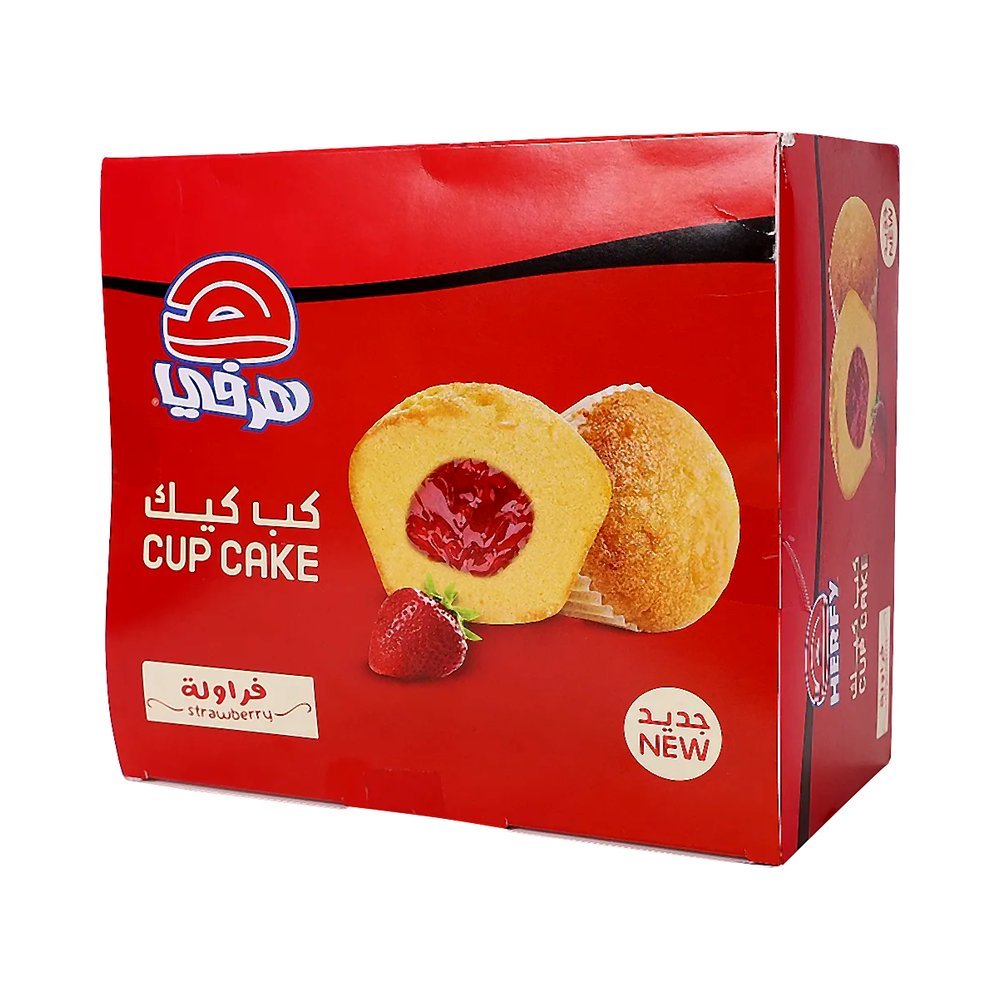 هرفي كب كيك بالفراولة 12 حبة