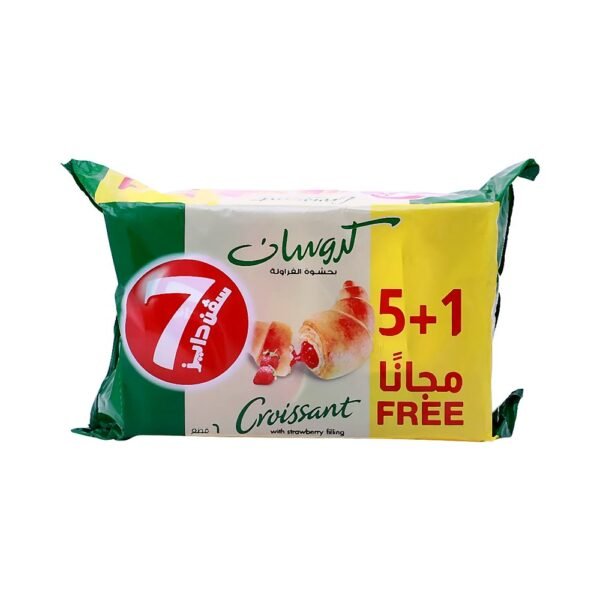سفن دايز كرواسون فراولة 5 حبات 1 مجانا 55 جم