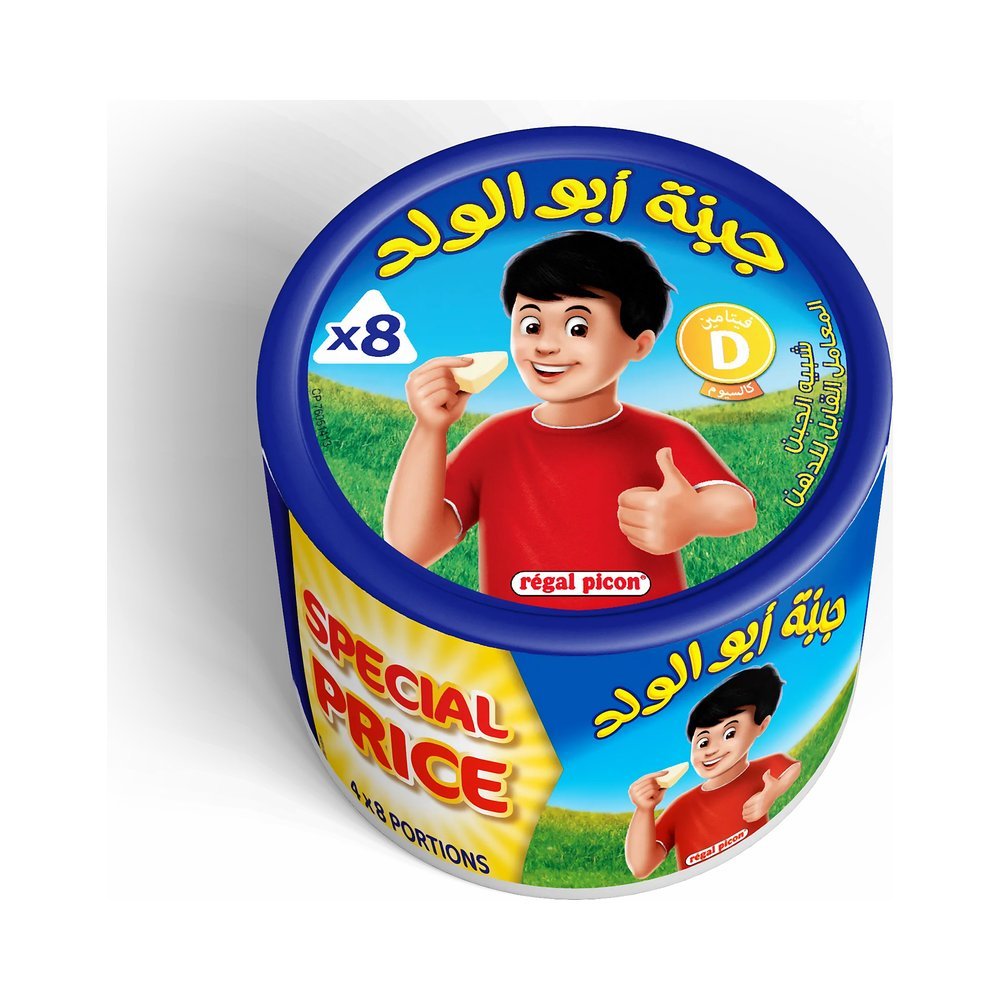 أبوالولد شبيه جبنة مثلثات 4 عبوات 8 قطع 480 جم