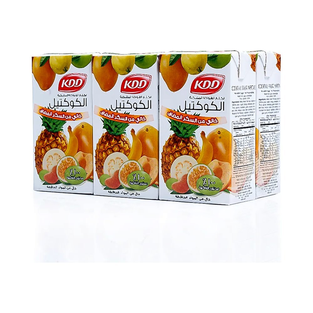 كي دي دي نكتار كوكتيل بدون سكر مضاف 6 حبات 125 مل