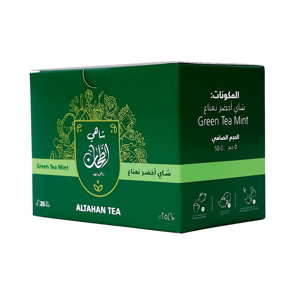 الطحان شاي اخضر نعناع 25 كيس 50 جم
