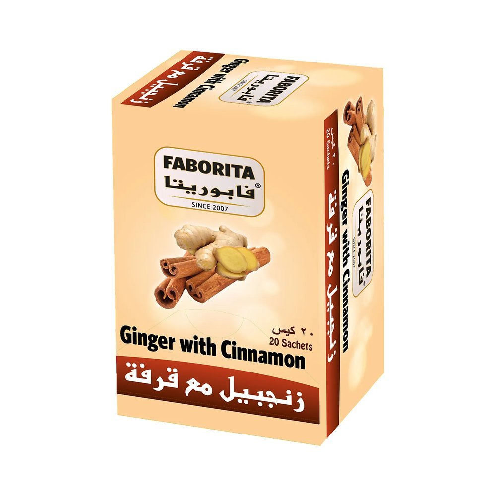 فابوريتا أعشاب زنجبيل قرفة 20 كيس 2 جم