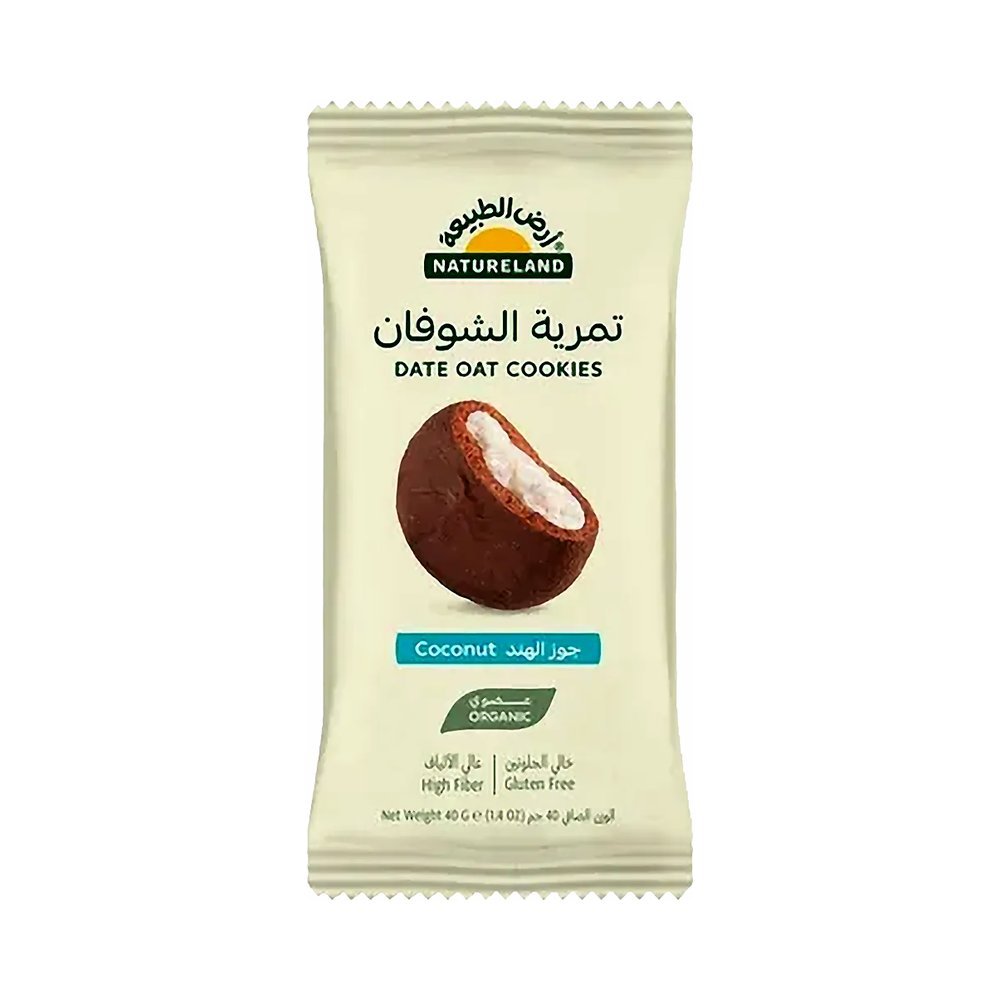 أرض الطبيعة تمرية الشوفان بجوز الهند خالي من الجلوتين وعضوى 40 جم