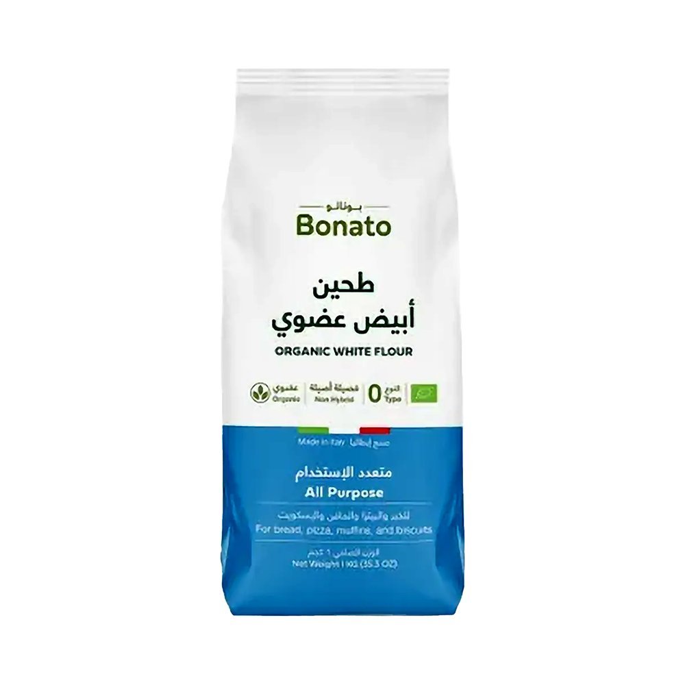 بوناتو دقيق القمح الأبيض لجميع الأغراض العضوي 1 كجم