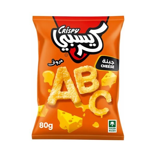 كريسبي حروف رقائق البطاطس جبن 80 جم