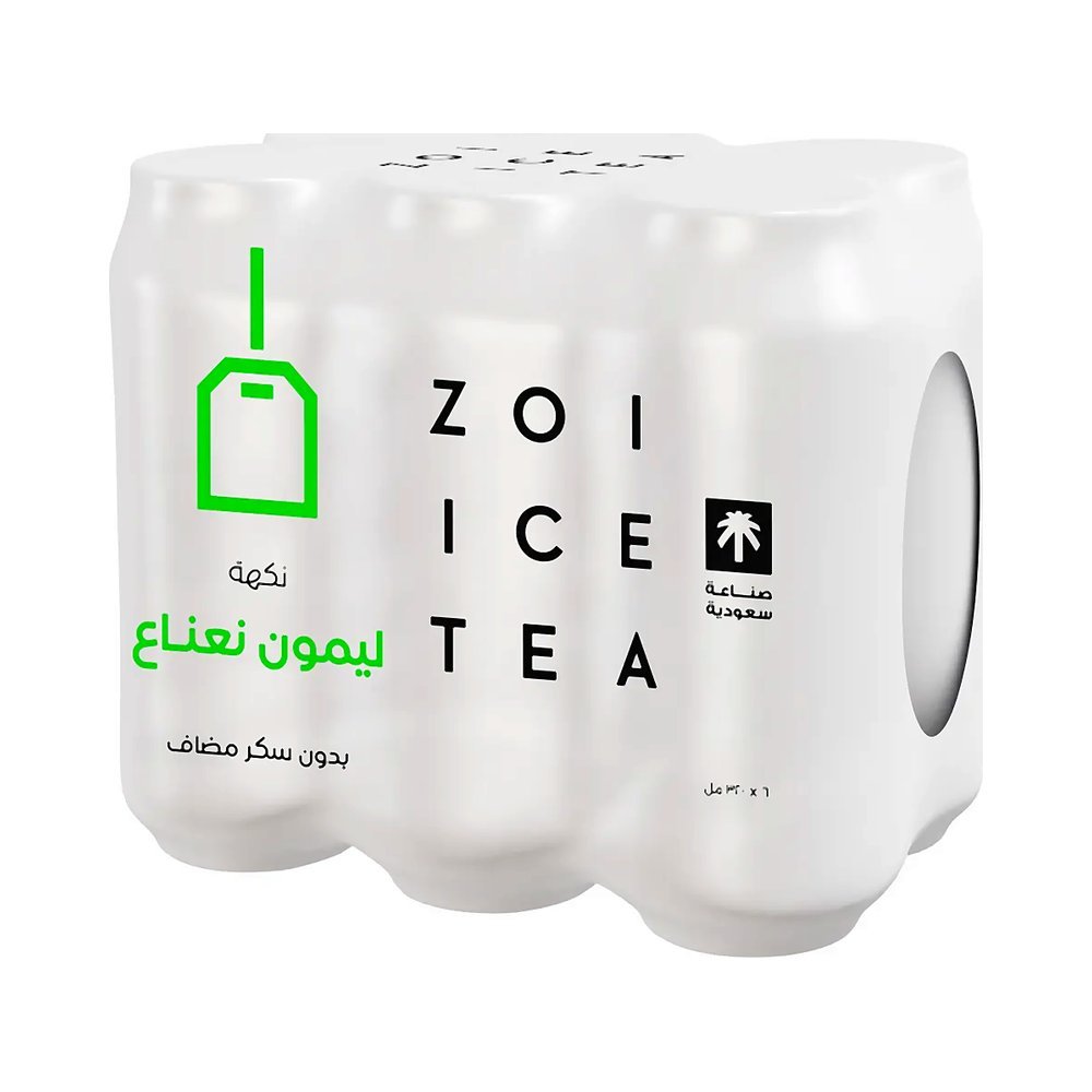 زوي شاي مثلج بنكهة الليمون والنعناع 6 حبات 320 مل